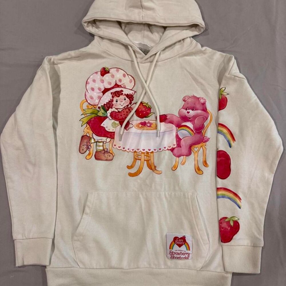 Care-bears Women's White and Cream Hoodie